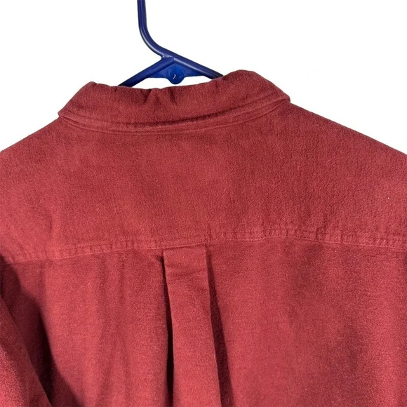 LL Bean Burgundy Heavy Weight Men's Chamois Shirt, Traditional‎ Fit XLR - Picture 3 of 7